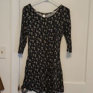 Black floral dress